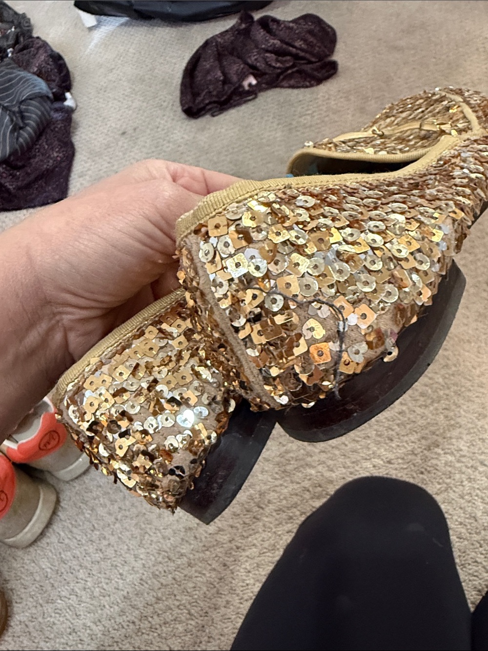 Sam Edelman Gold Sequin Loafers - Picture 4 of 4
